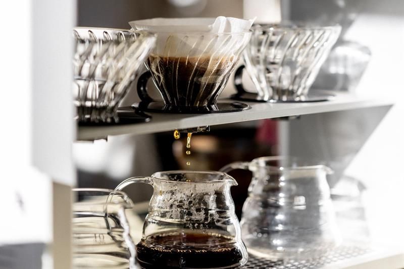 Detail of coffee being brewed
