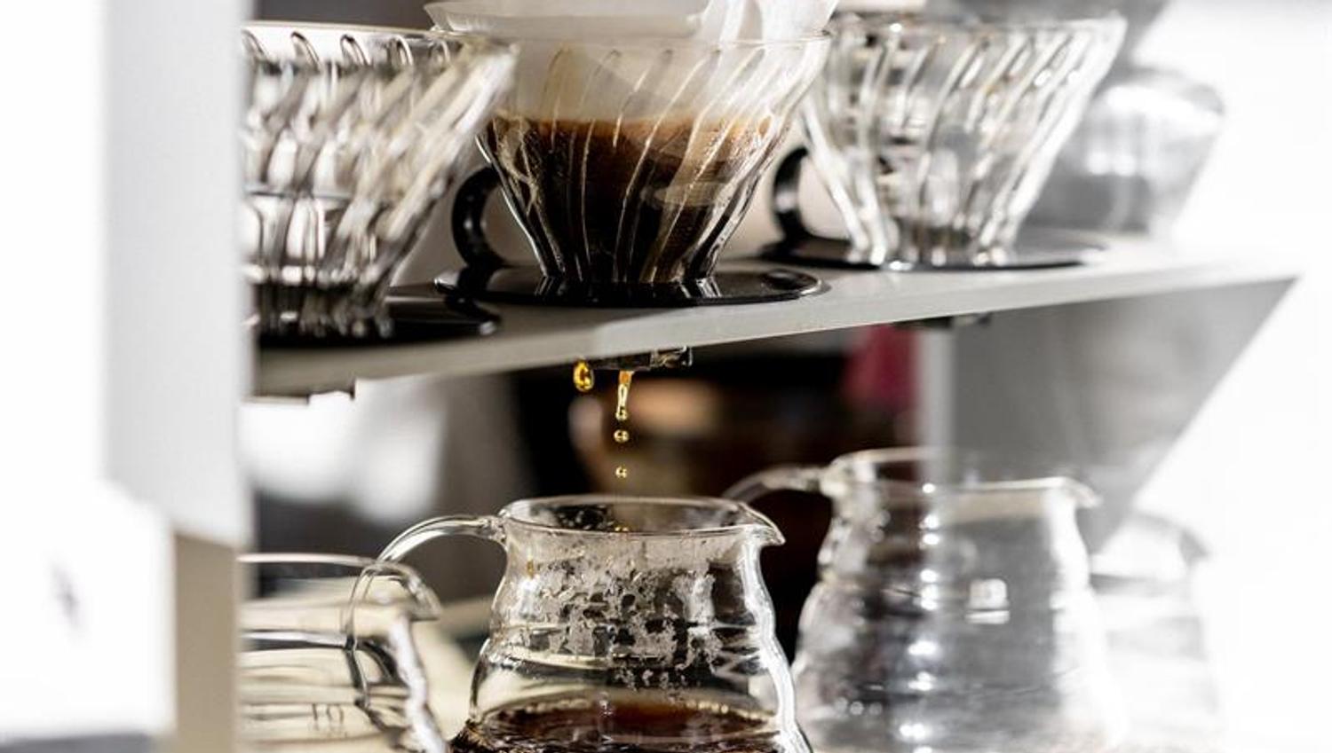 Detail of coffee being brewed