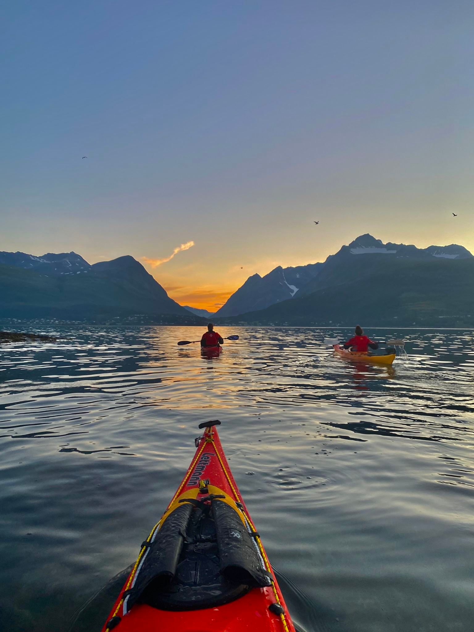 Midnight sun kayaking