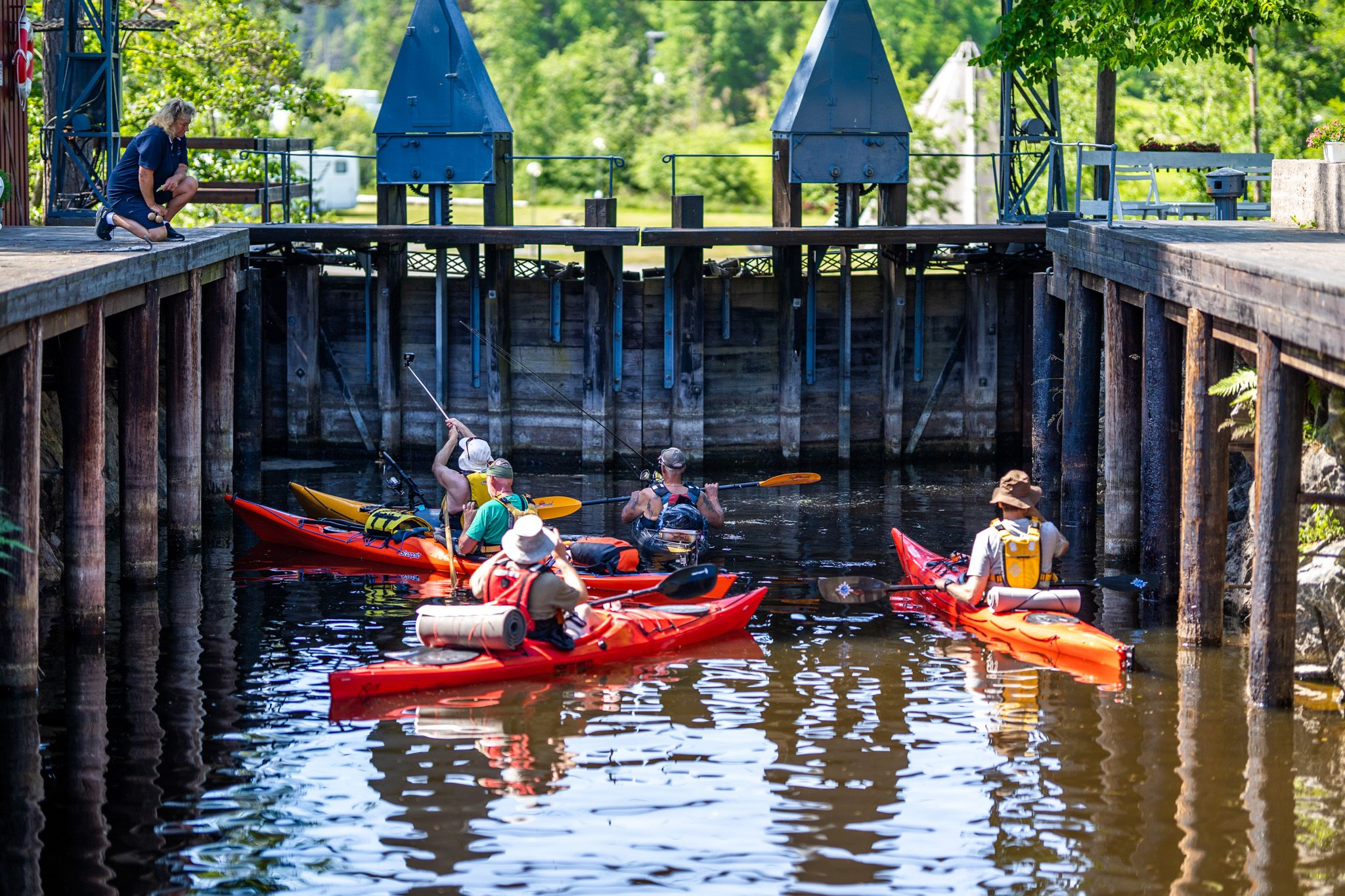 kayak in the locks