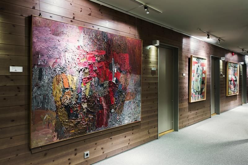 Art in hallway. Photo