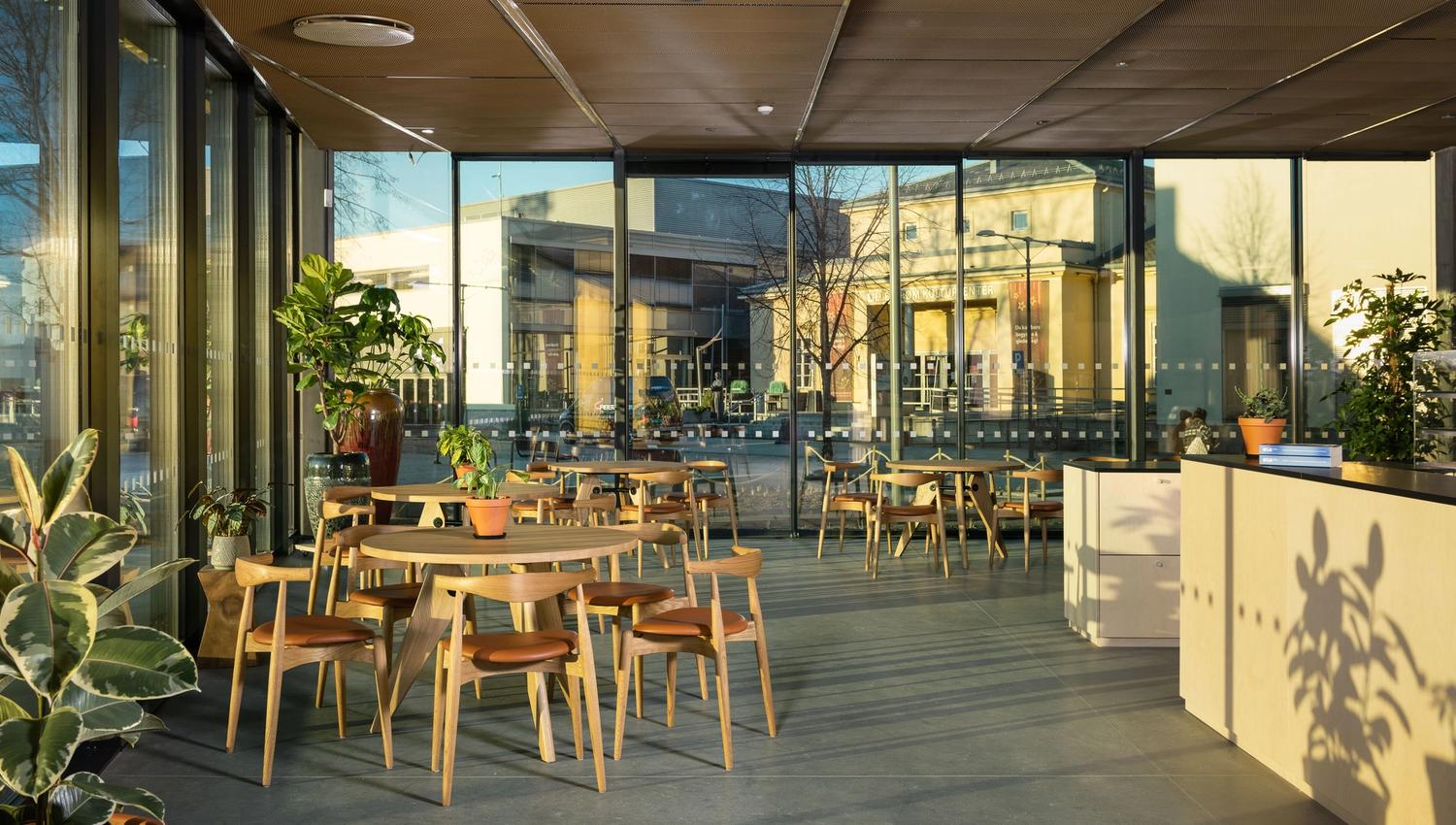 Café with chairs and tables