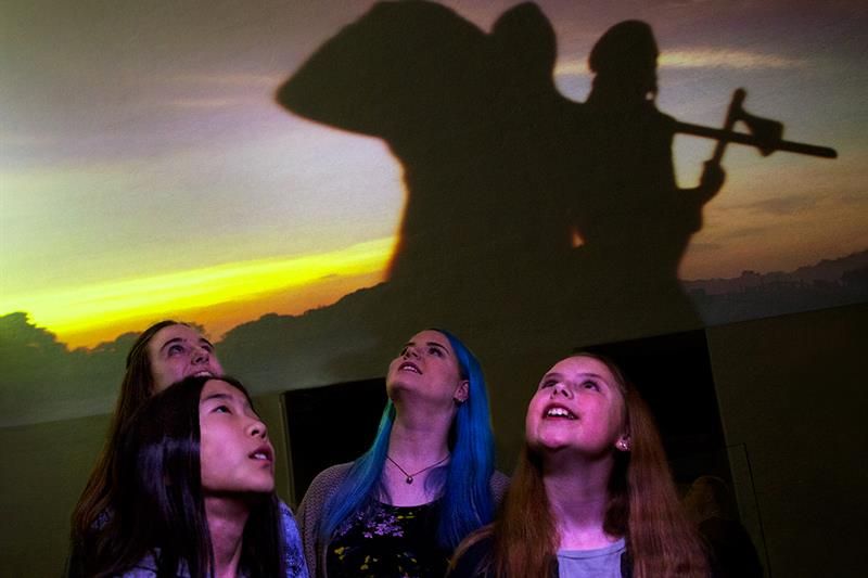 An audience watching the film in the Tune hall.