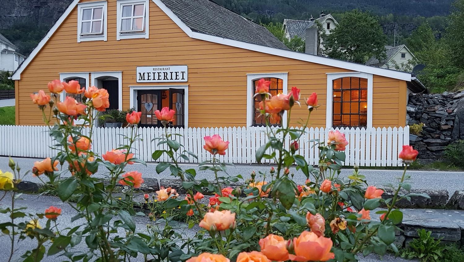 Old dairy in Herand, Hardanger, surrounded by beautiful roses. Part of Kramsjø’s charming history.