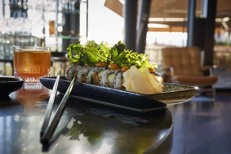 Detail of maki rolls.