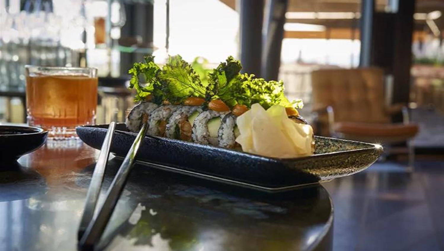 Detail of maki rolls.