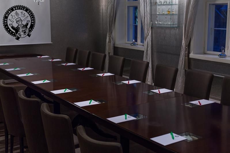 Boardroom with long table and chairs