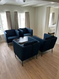 dining table with comfortable chairs.