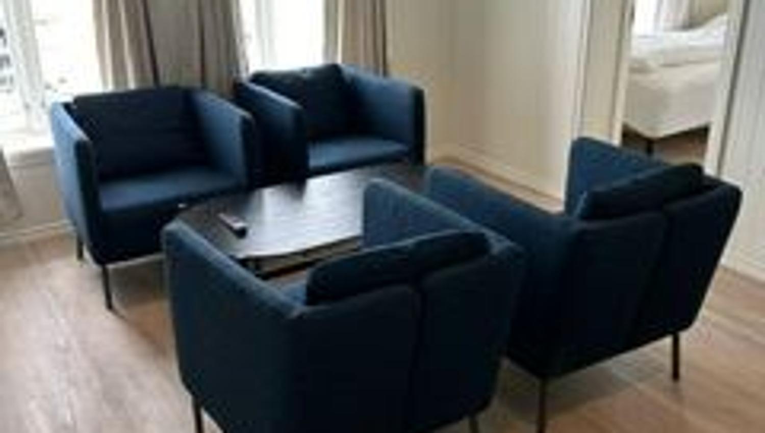 dining table with comfortable chairs.