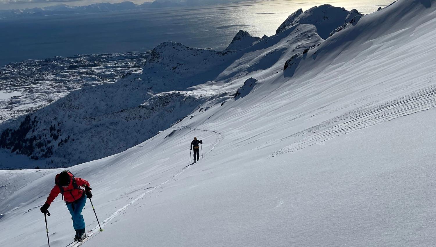 On the way up