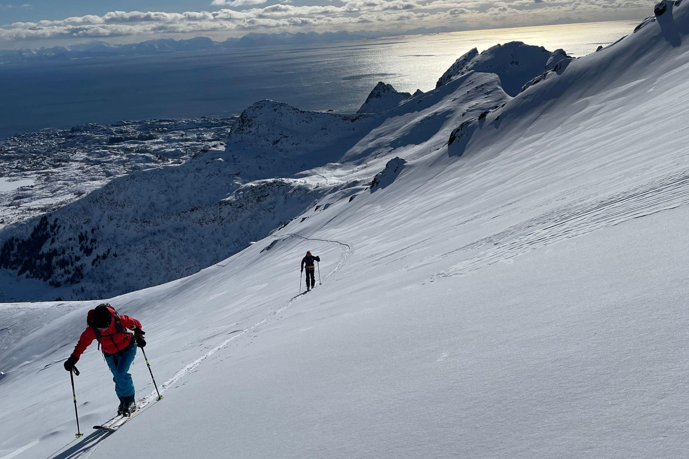 On the way up