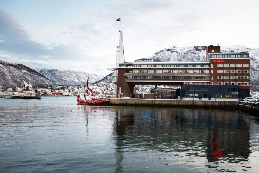 Fasaden til Scandic Ishavshotell i Tromsø.