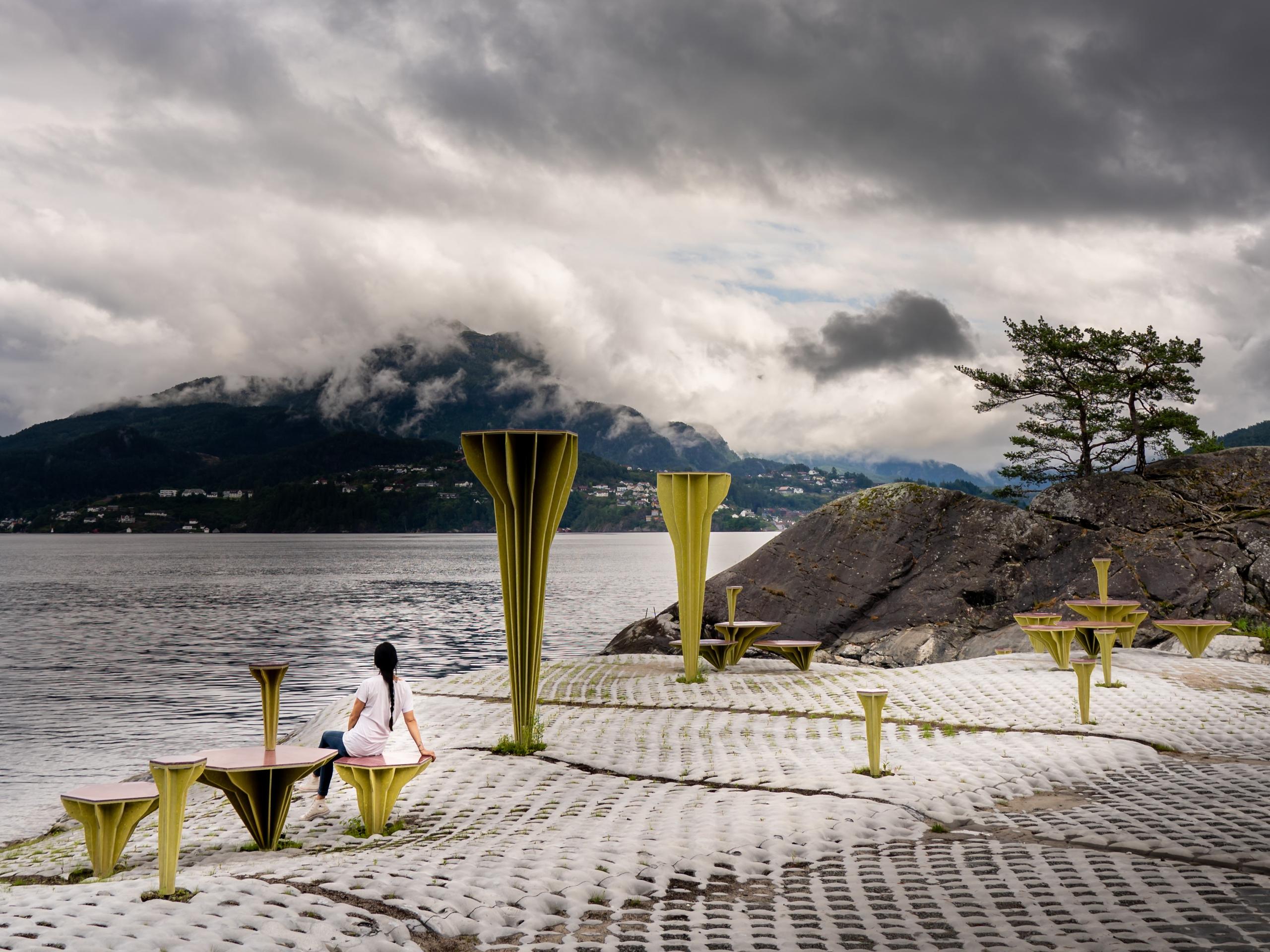 Venterommet (waiting room) and "the mushrooms" at Ropeid