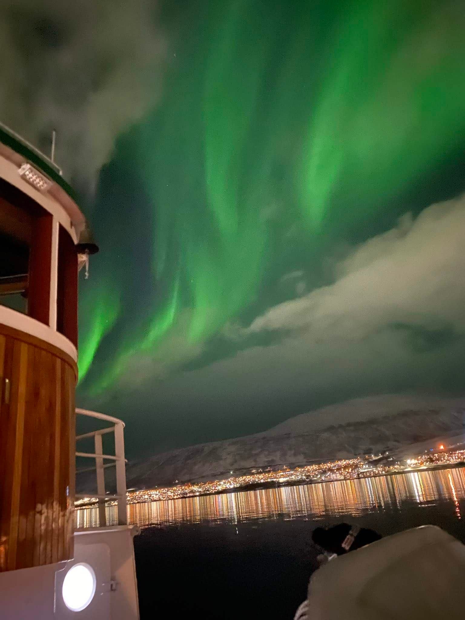 Boat, Tromsø and Northern lights