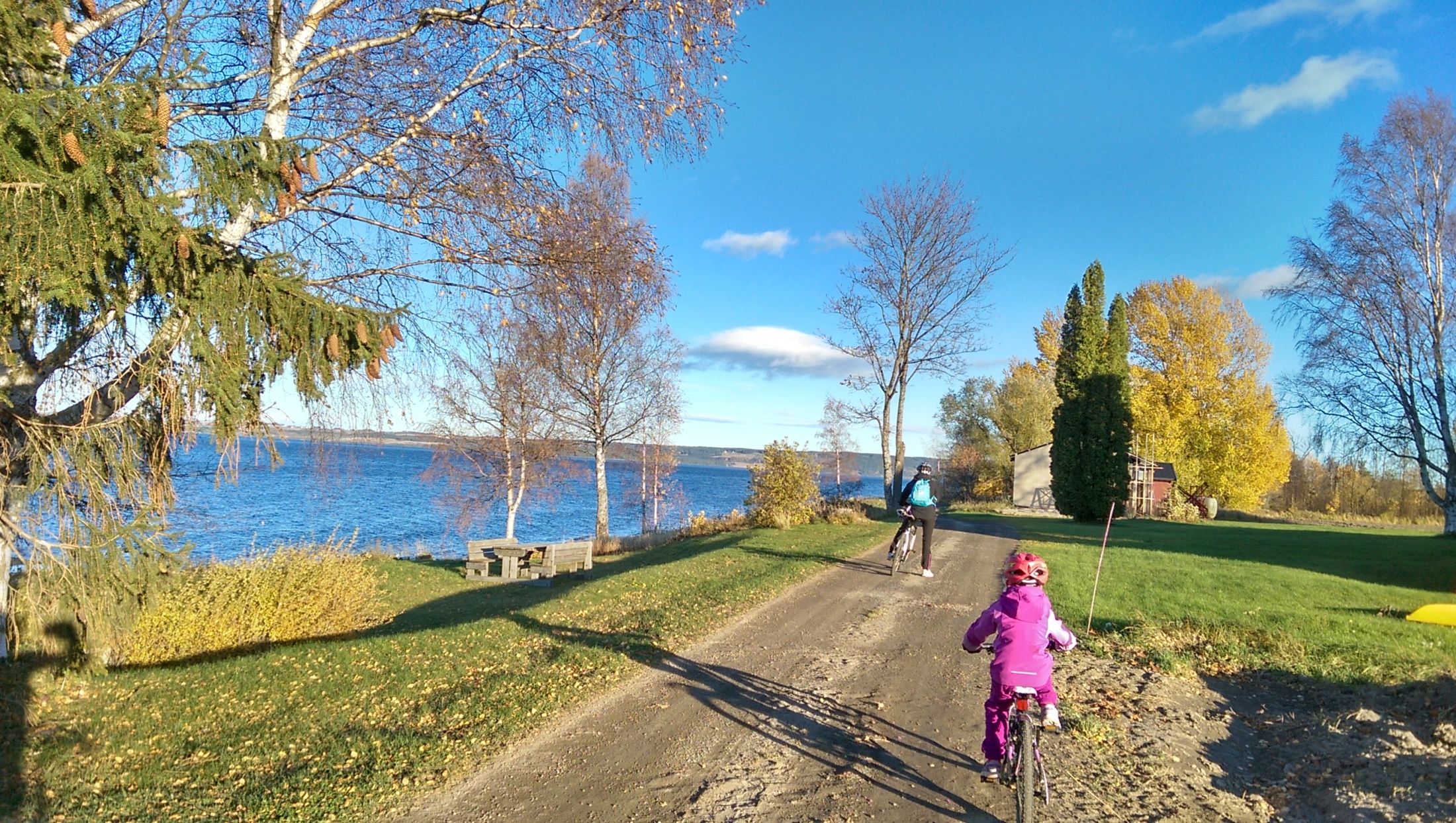 Sykkelsti ved Evjua Strandpark