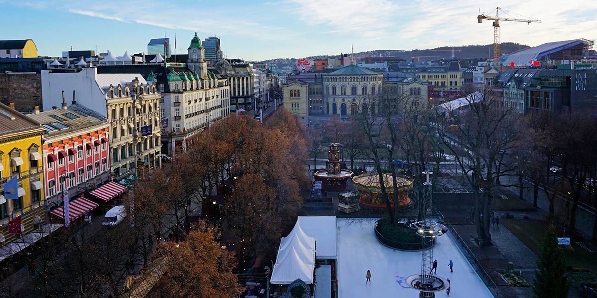 View of Spikersuppa and Karl Johan street
