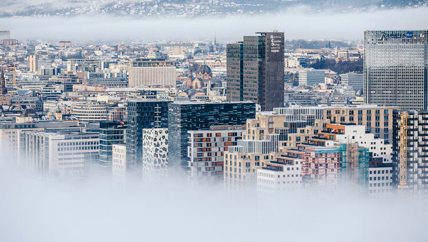 Barcode in fog.