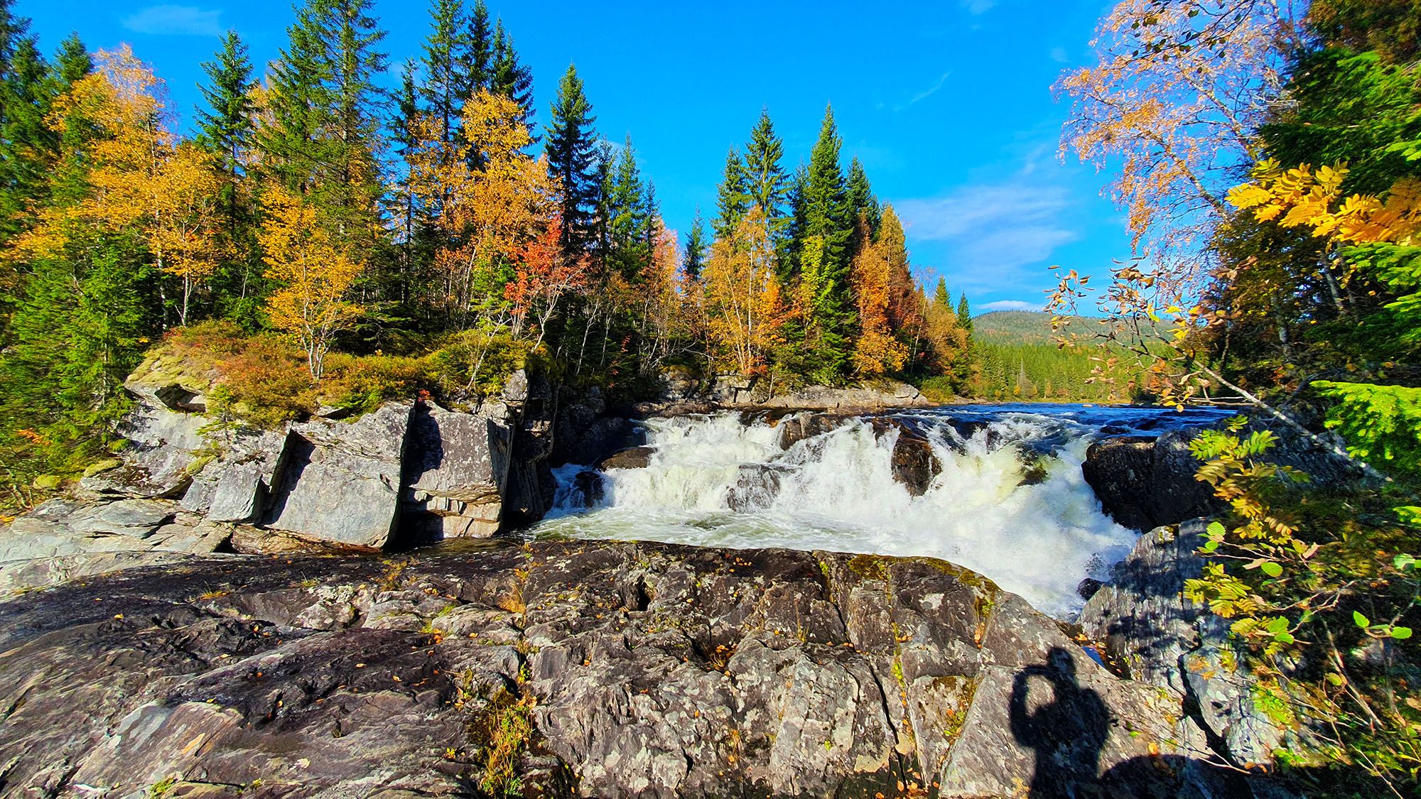 Skjækerfossen Waterfall in Vuku, Verdal