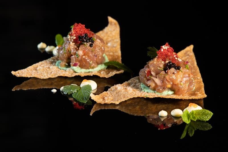 Krydret tunfisk-tartar.
