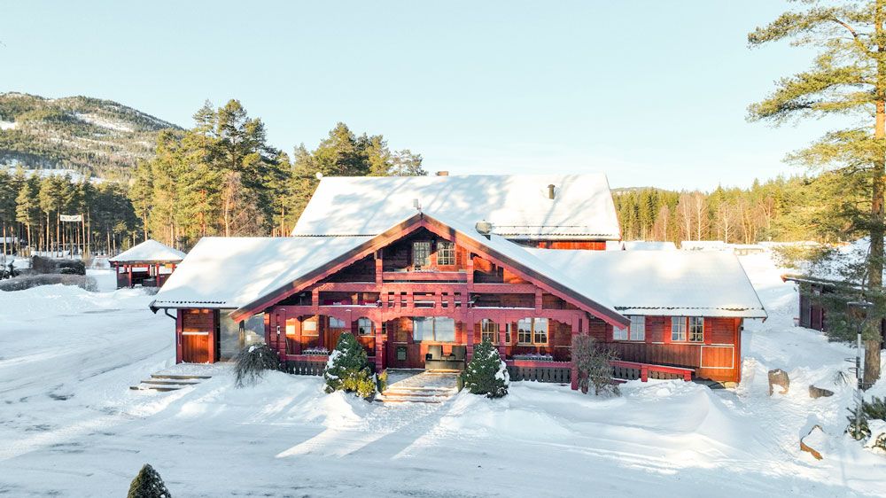 resepsjonen på First Camp Bø om vinteren