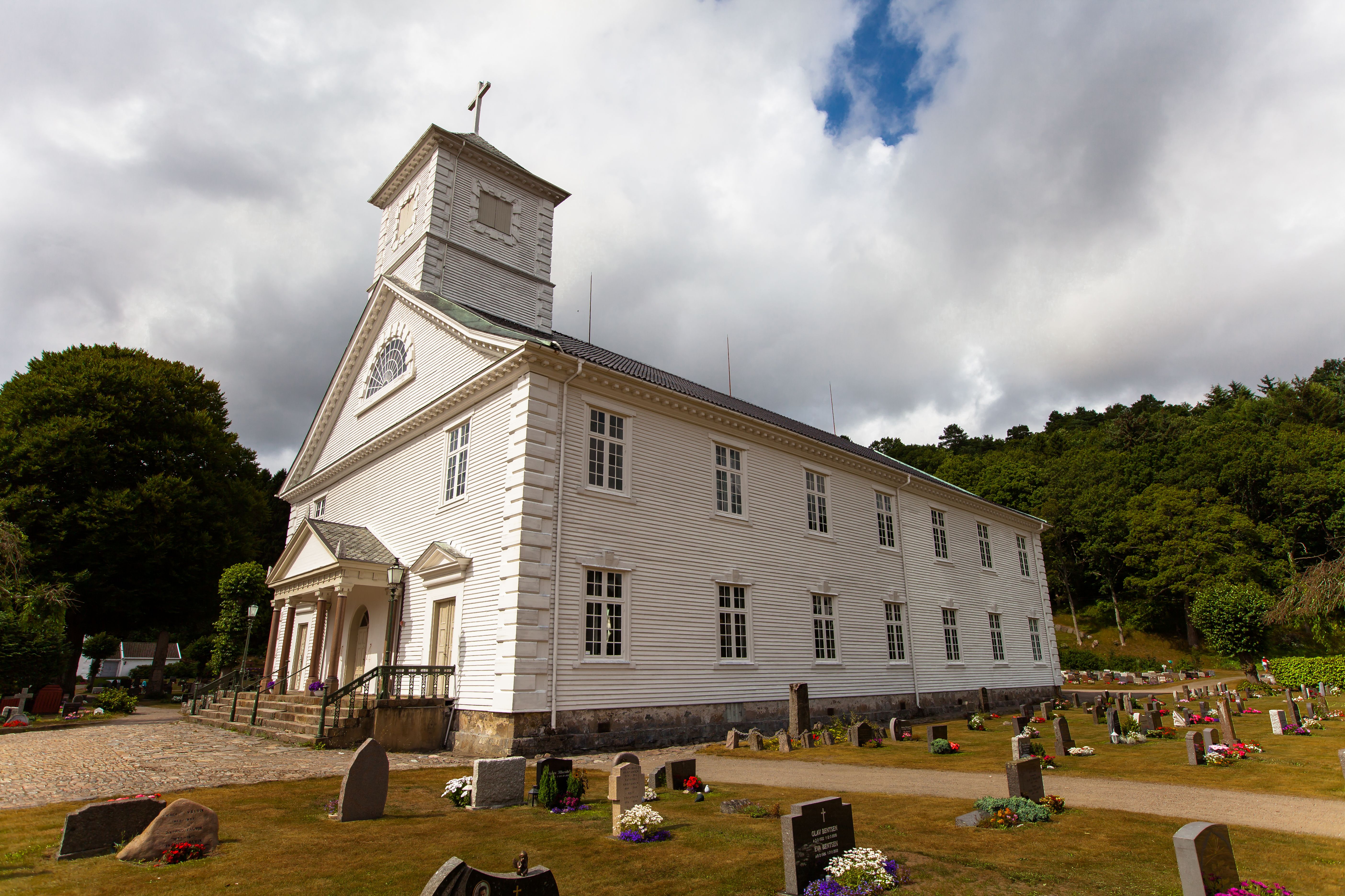 Mandal Church with cemetery