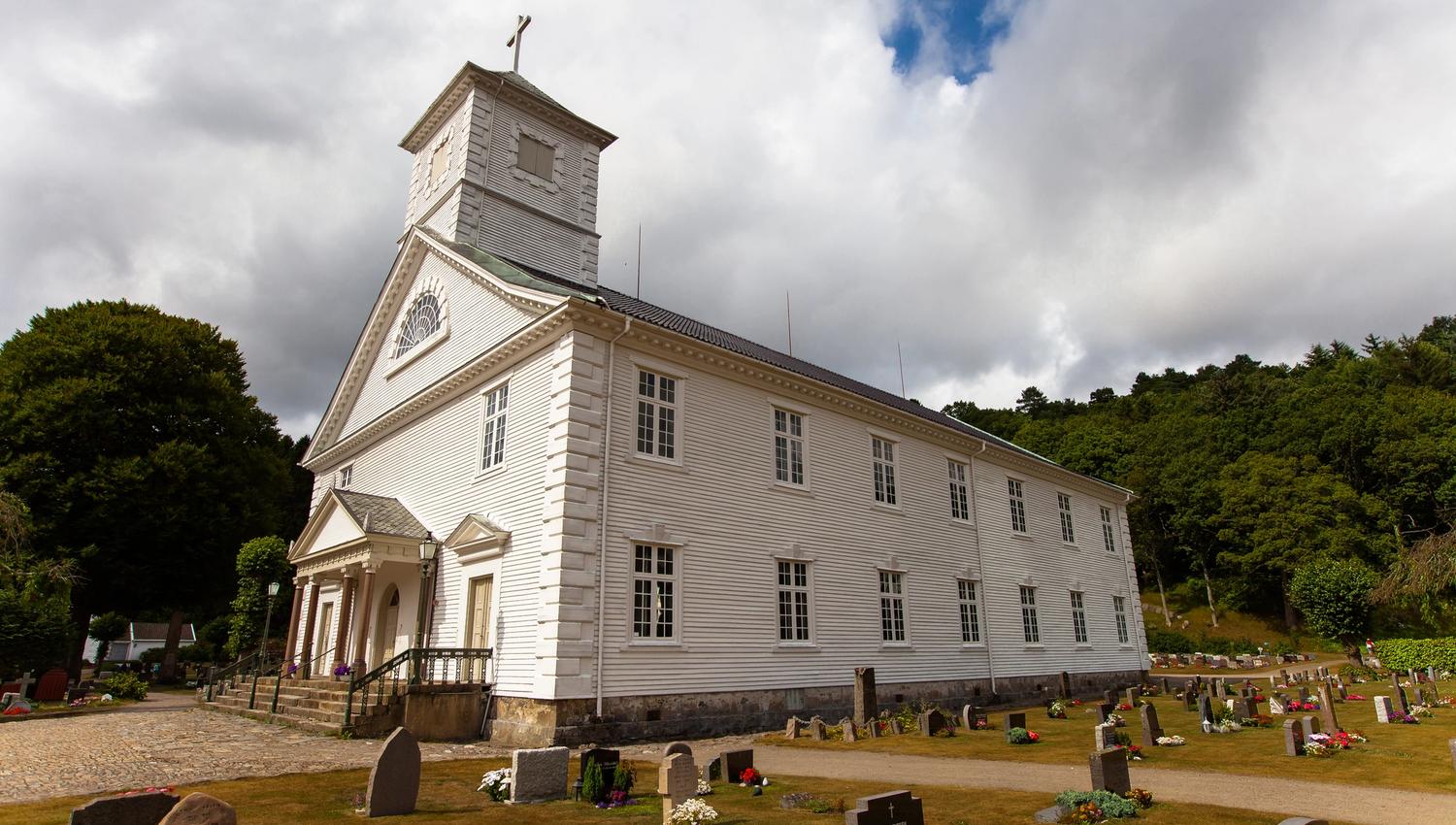 Mandal Church with cemetery