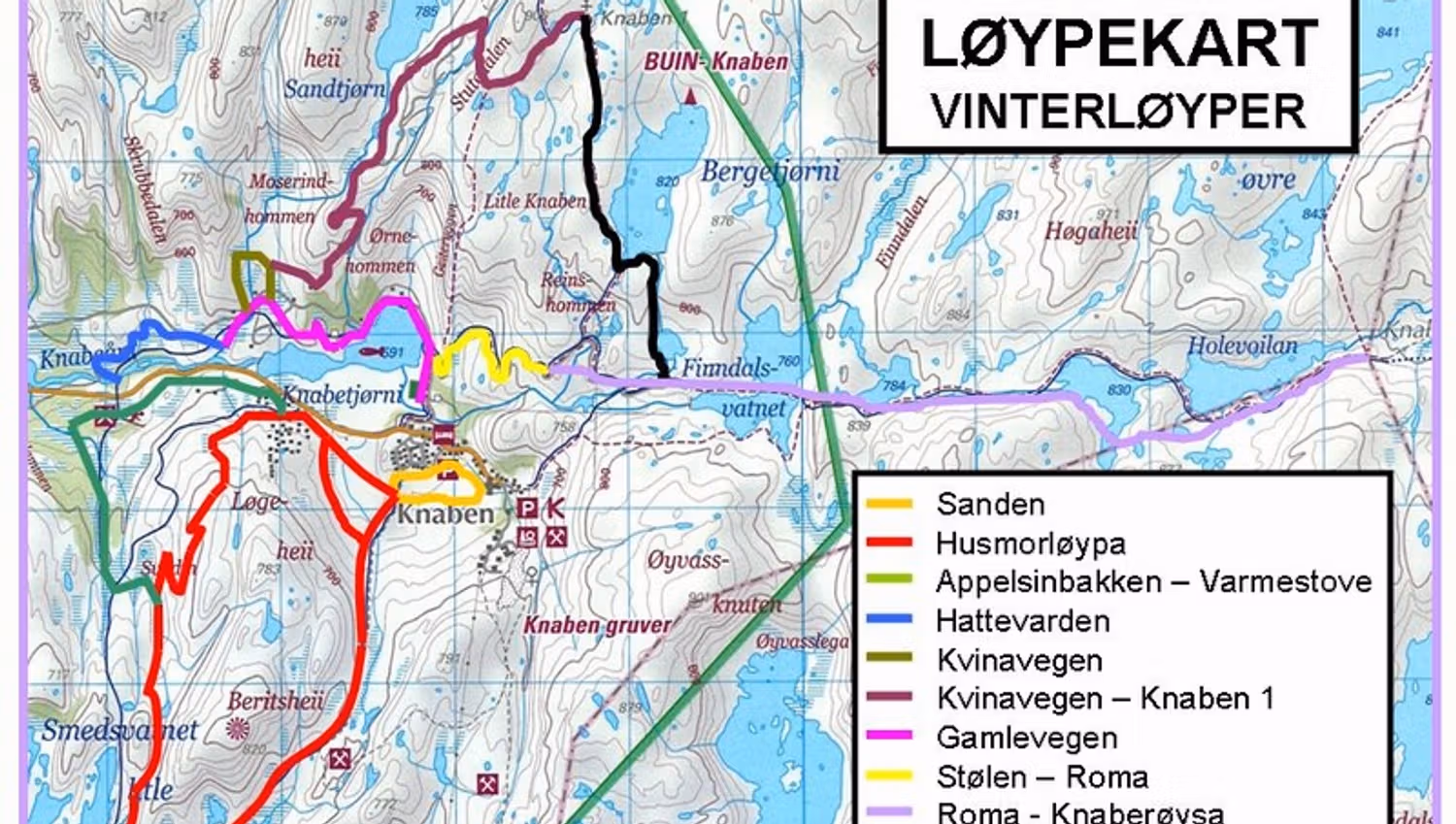 Langrennsløype vinter