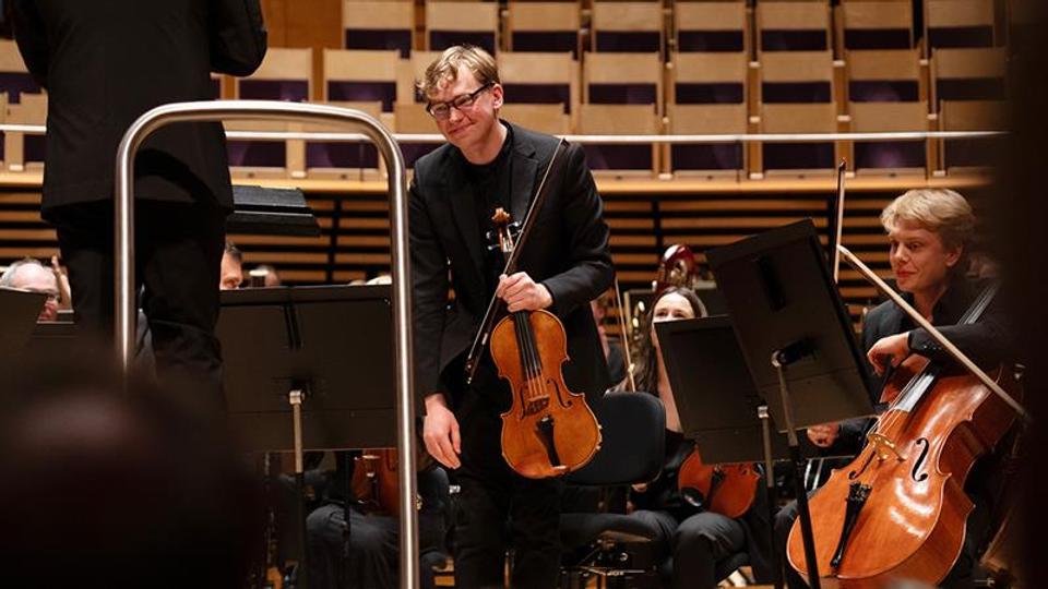 Musicians from Stavanger Symphony Orchestra on the stage