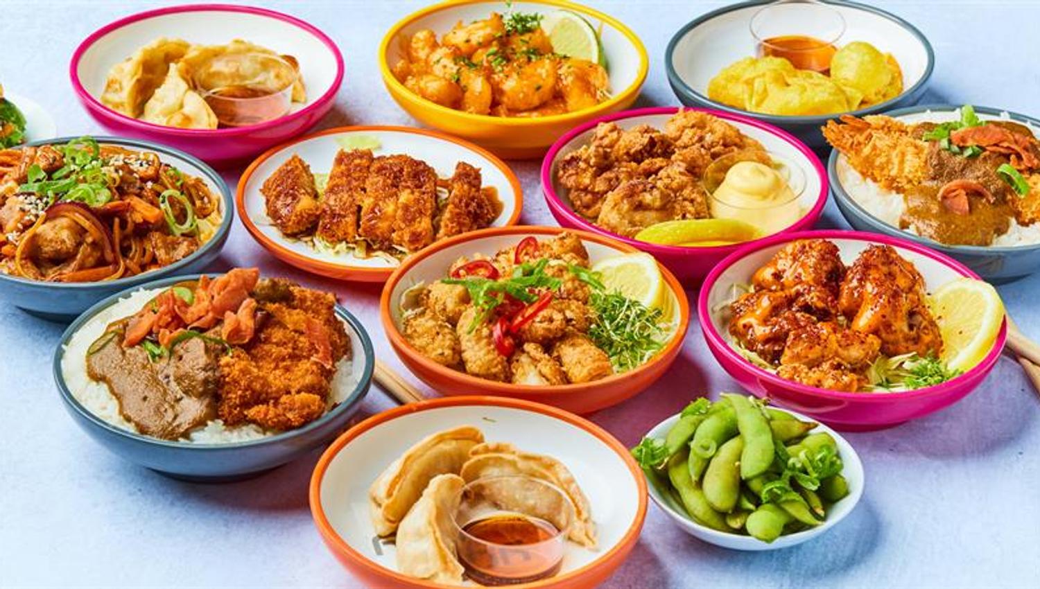 Warm dishes at Yo! Sushi