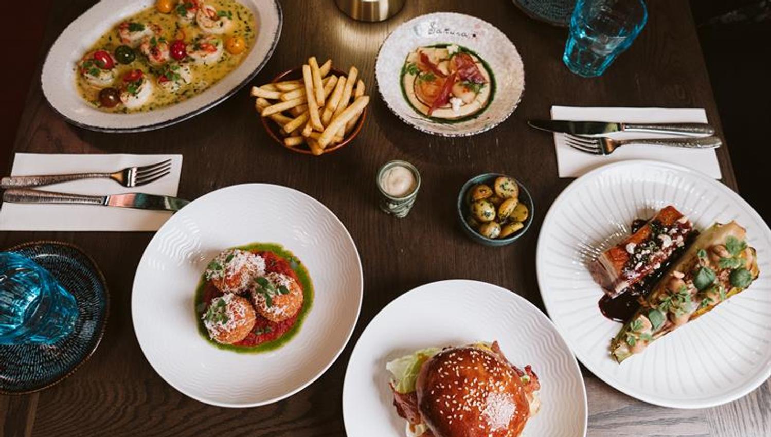 forskjellige retter hos Follow restaurant i Porsgrunn