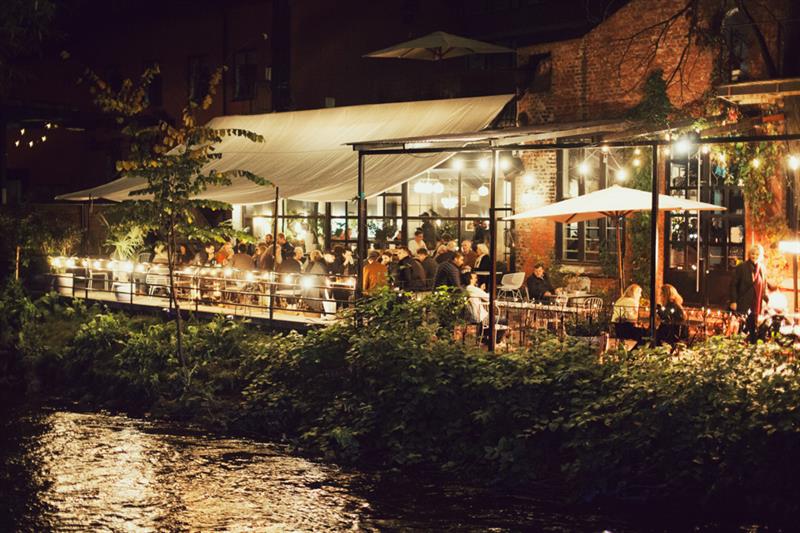 Ingensteds' terrace at Akerselva river