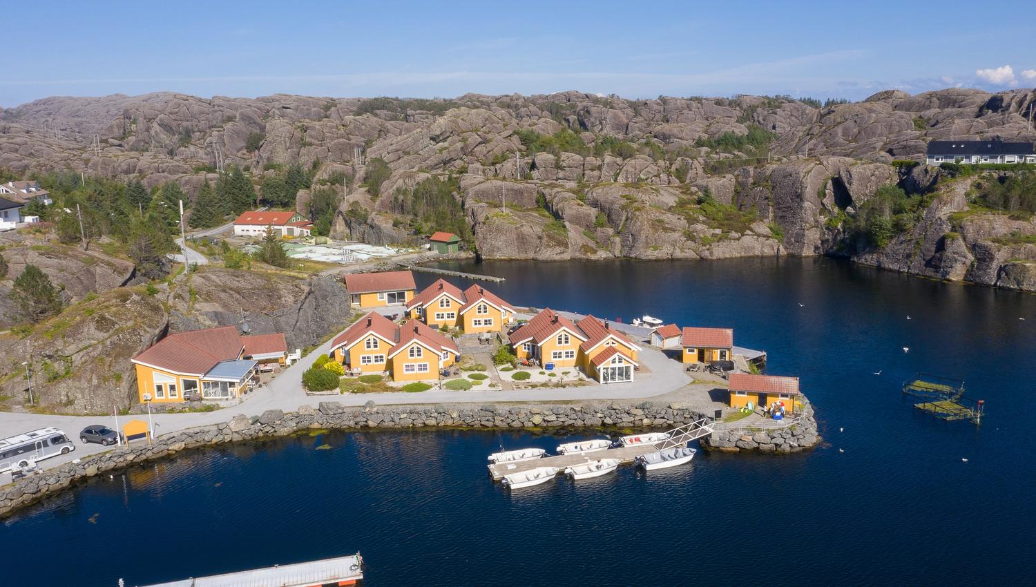 Havkroa ligg like ved Solund Rorbuferie