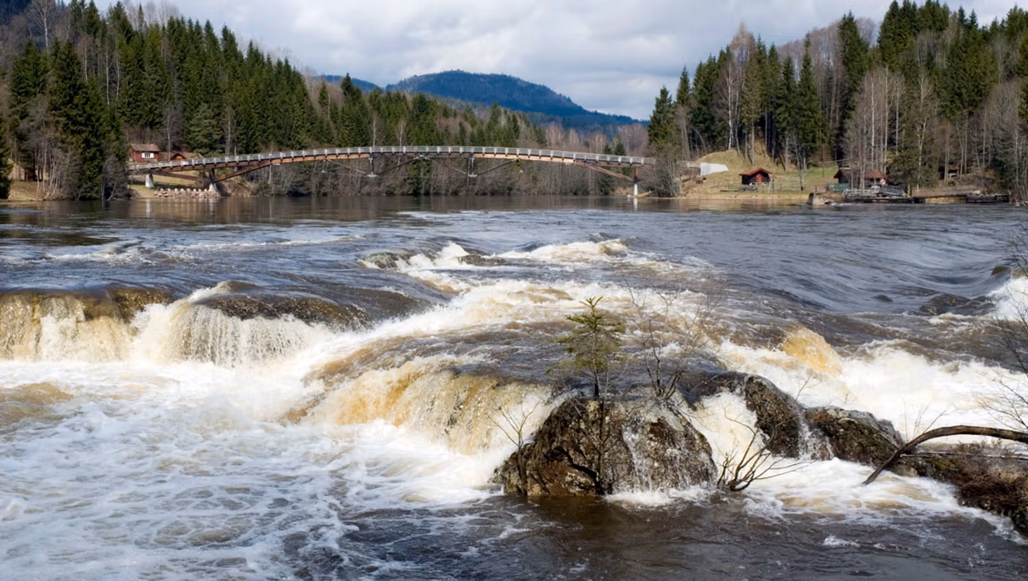 Waterfall in the river
