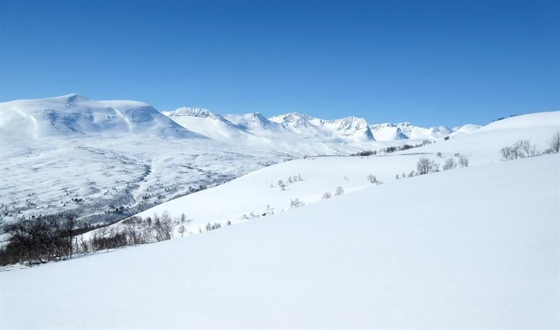 Fjellrekka i Storlidalen, vinterstid