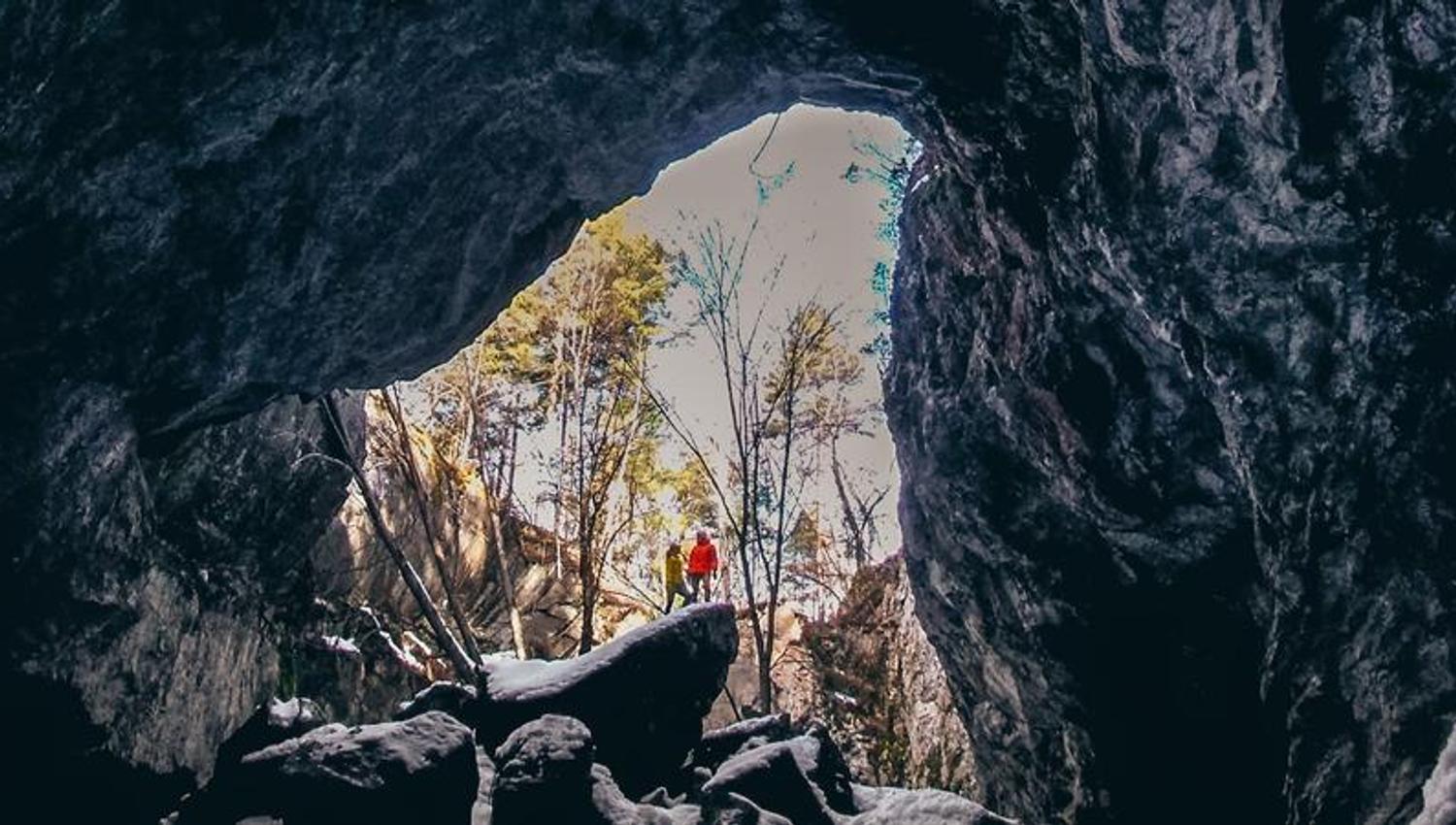 View out of the cave