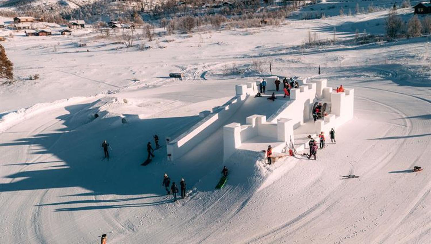 the snow castle at Rauland ski center