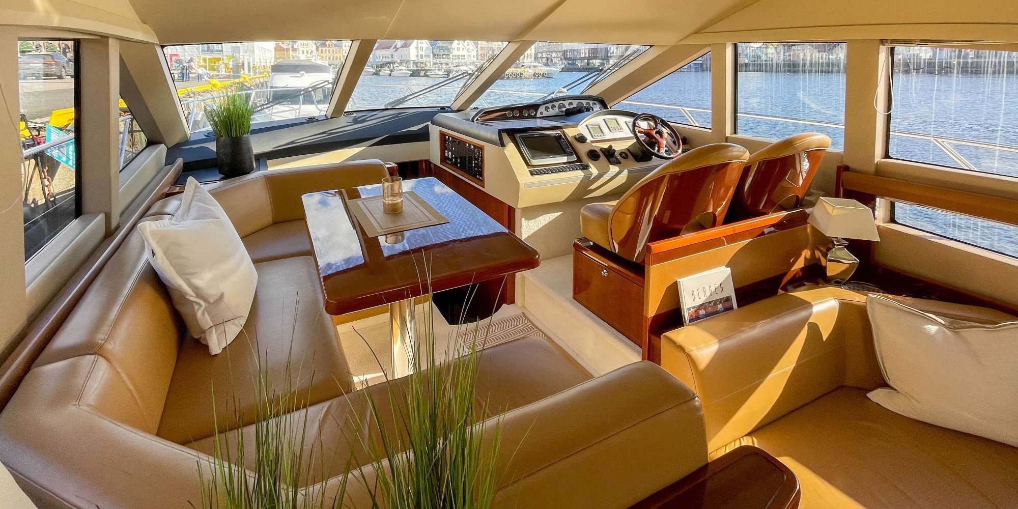 The interior of the boat