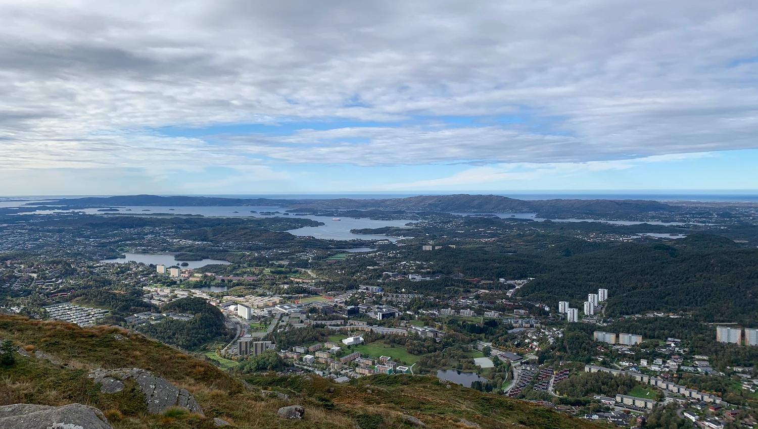 Beautful view from the top of Løvstakken