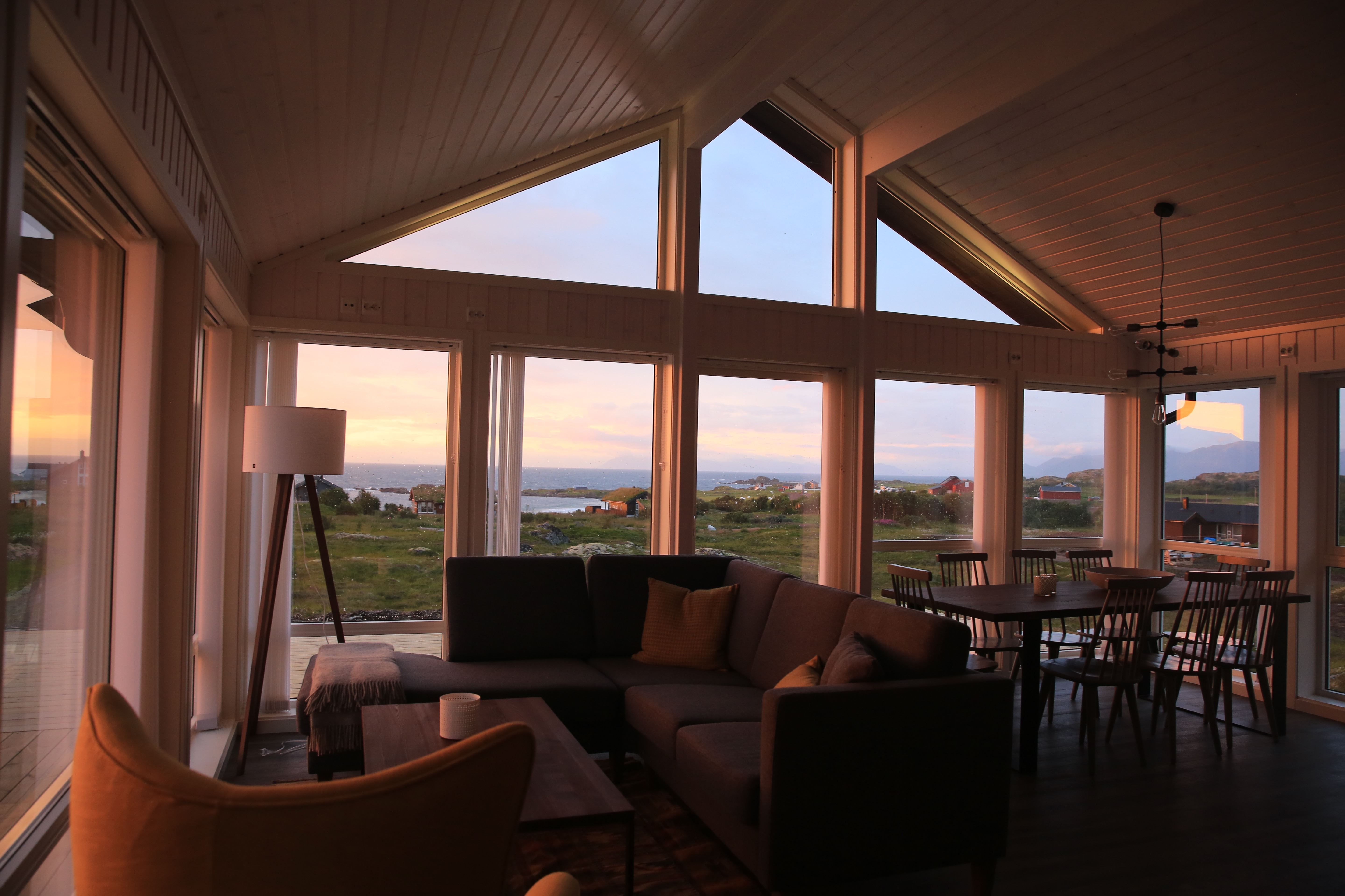 Lofoten Lodge - inside one of the cabins.