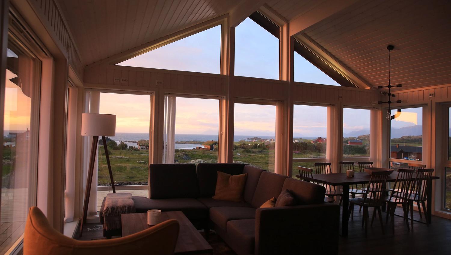 Lofoten Lodge - inside one of the cabins.