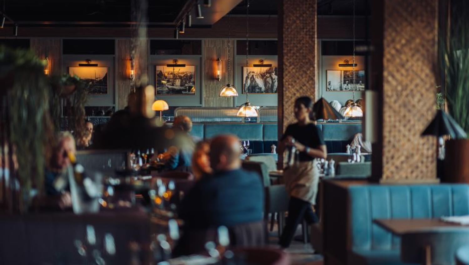 The inside of Fangst restaurant, located in Tromsø