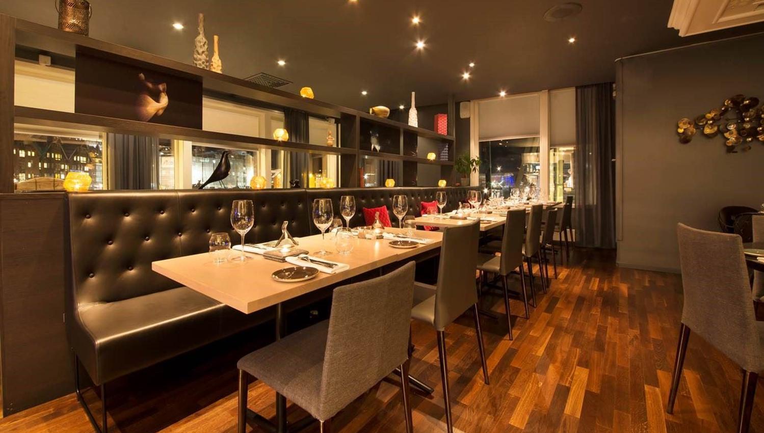 Interior of ROAST Restaurant at Scandic Ishavshotel by Tromsø harbour.