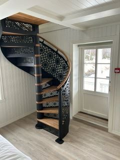 modern and beautiful spiral staircase.