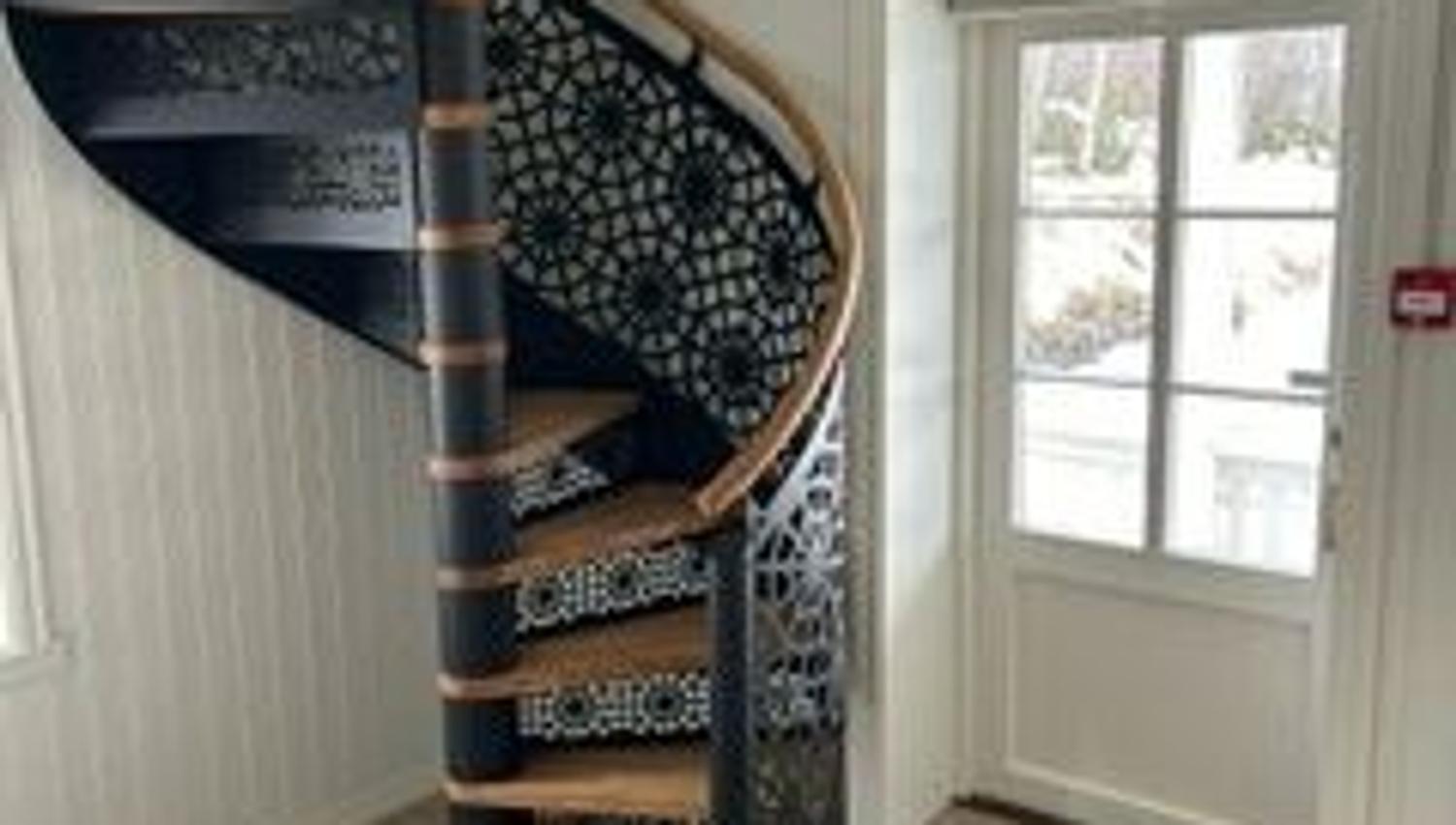 modern and beautiful spiral staircase.