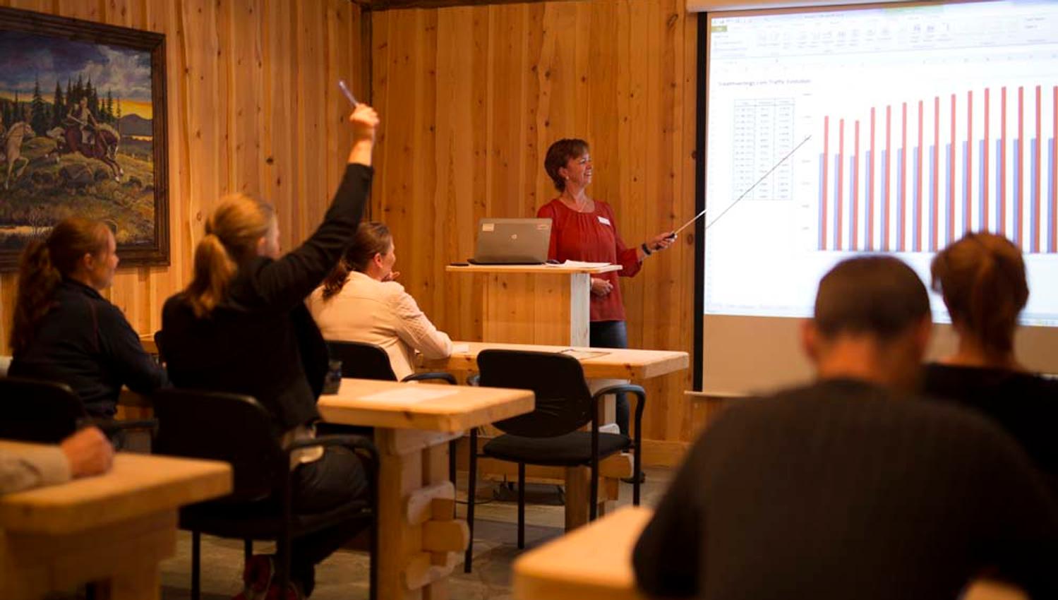 People sitting in a conference room