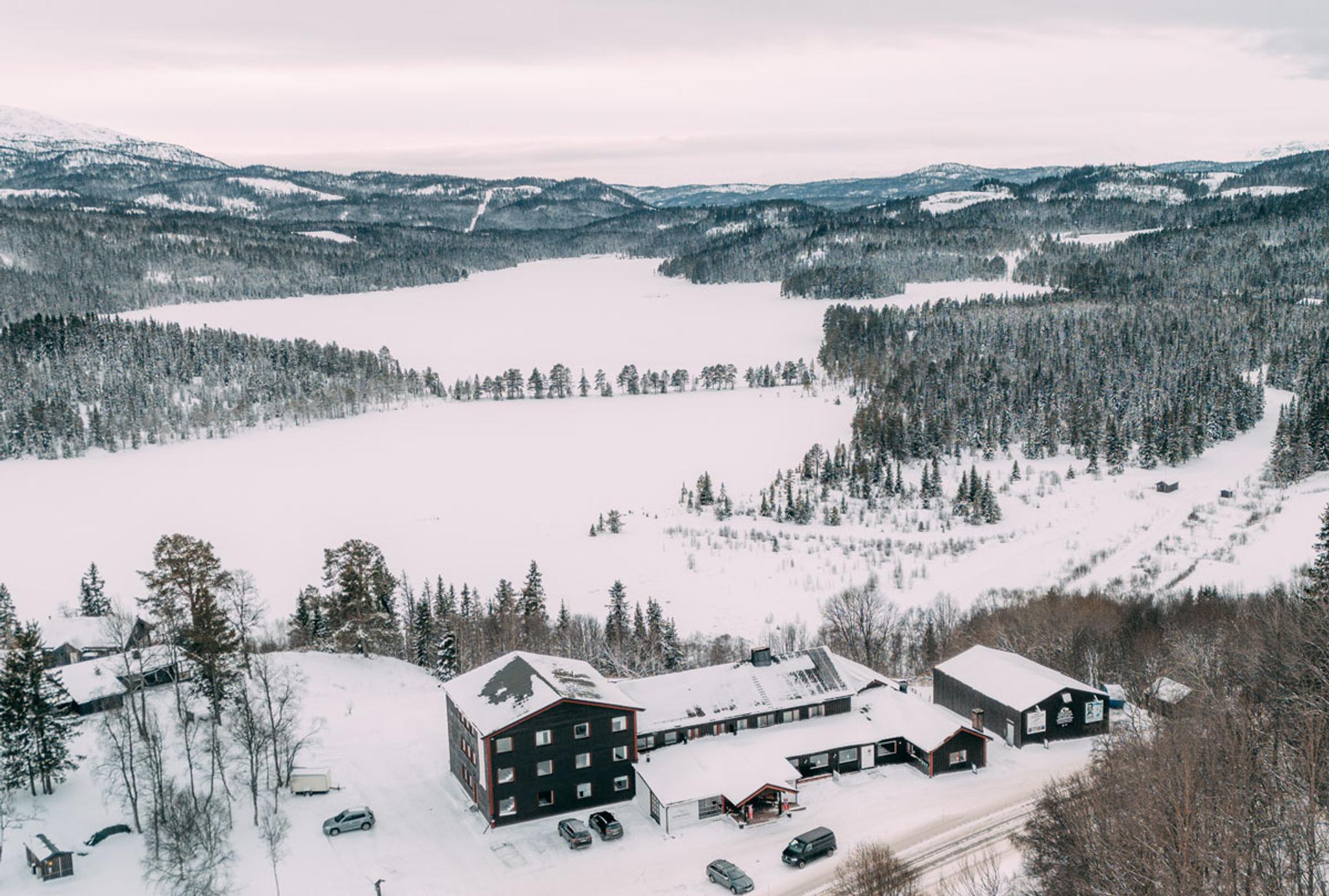 Austbø Hotell i vinter