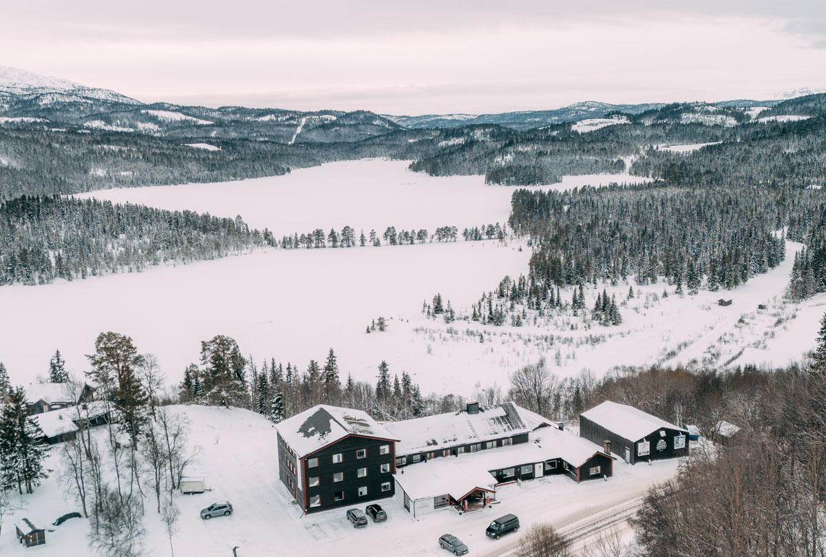 Austbø Hotell i vinter