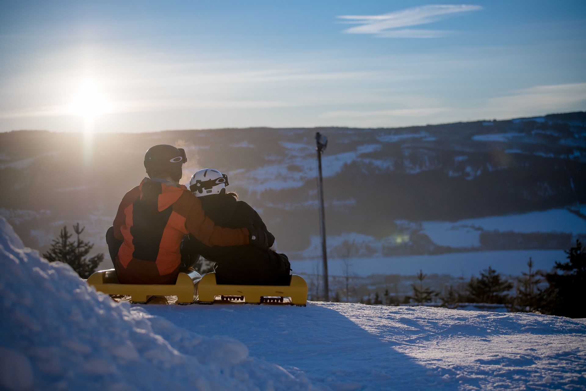 Tobogganing in Kanthaugen Lillehammer