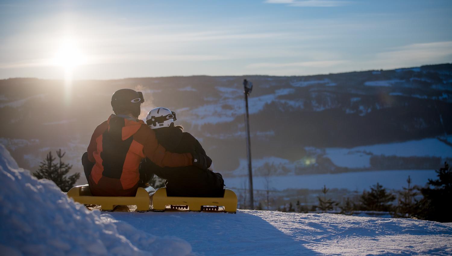 Tobogganing in Kanthaugen Lillehammer