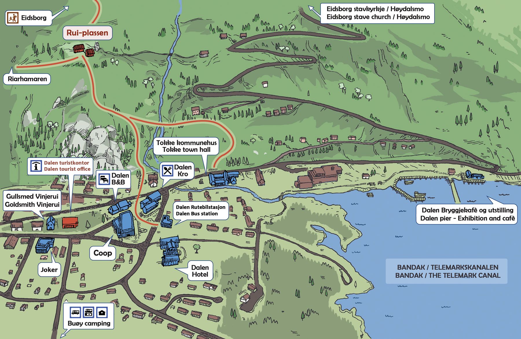 map of Dalen